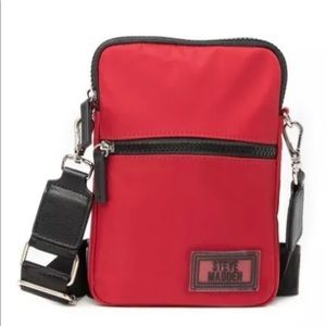 New Nylon Red Steve Madden Crossbody MCMXC Strap